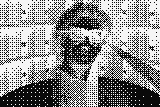 Two-tone 1-bit dither, fine Bayer 8x8 grain