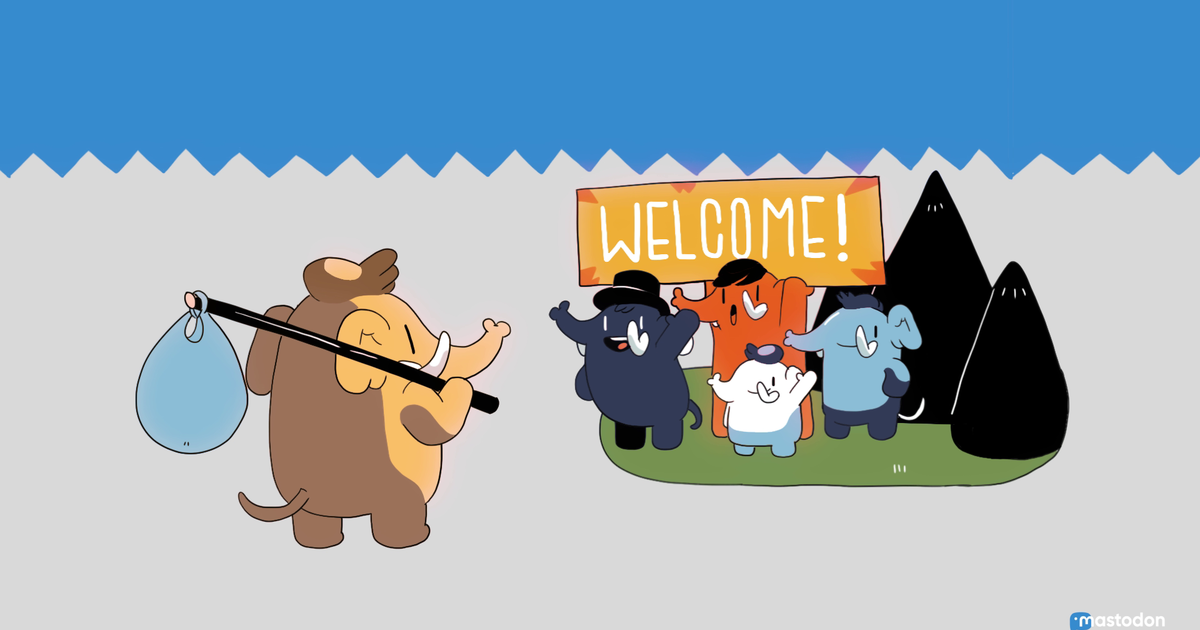Tusky the Mastodon mascot is welcomed to the Mastodon family.